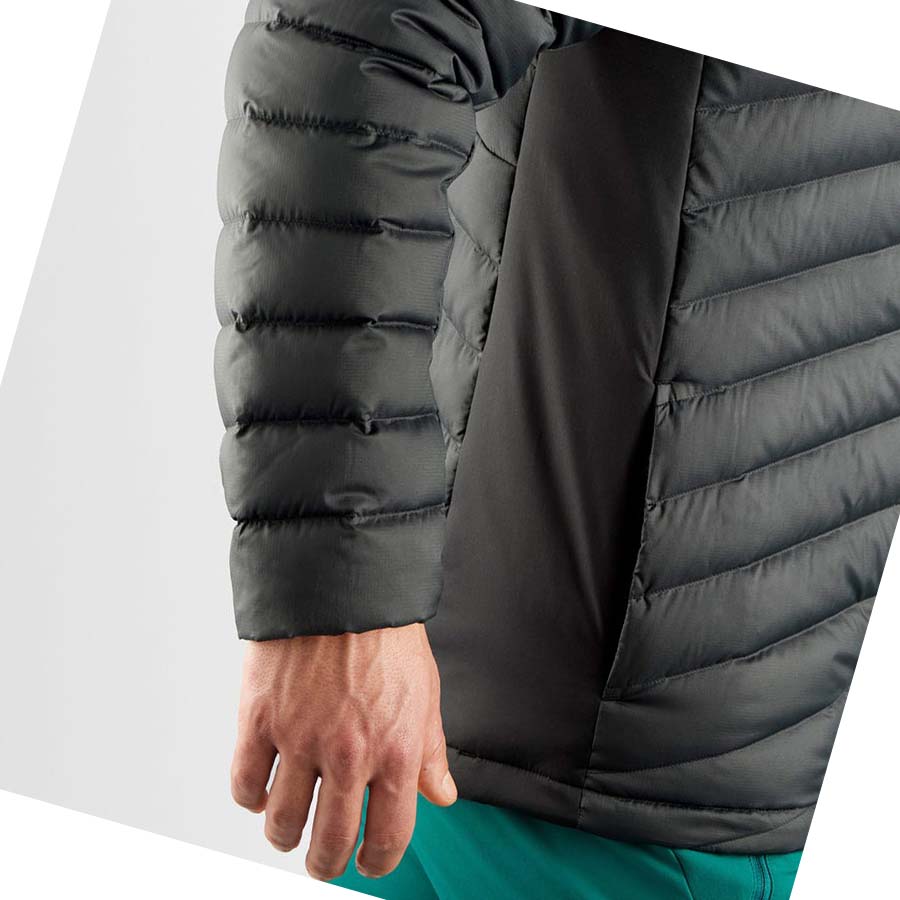 Salomon ESSENTIAL XWARM DOWN INSULATED Kabát Férfi Fekete | HU 2315LIS